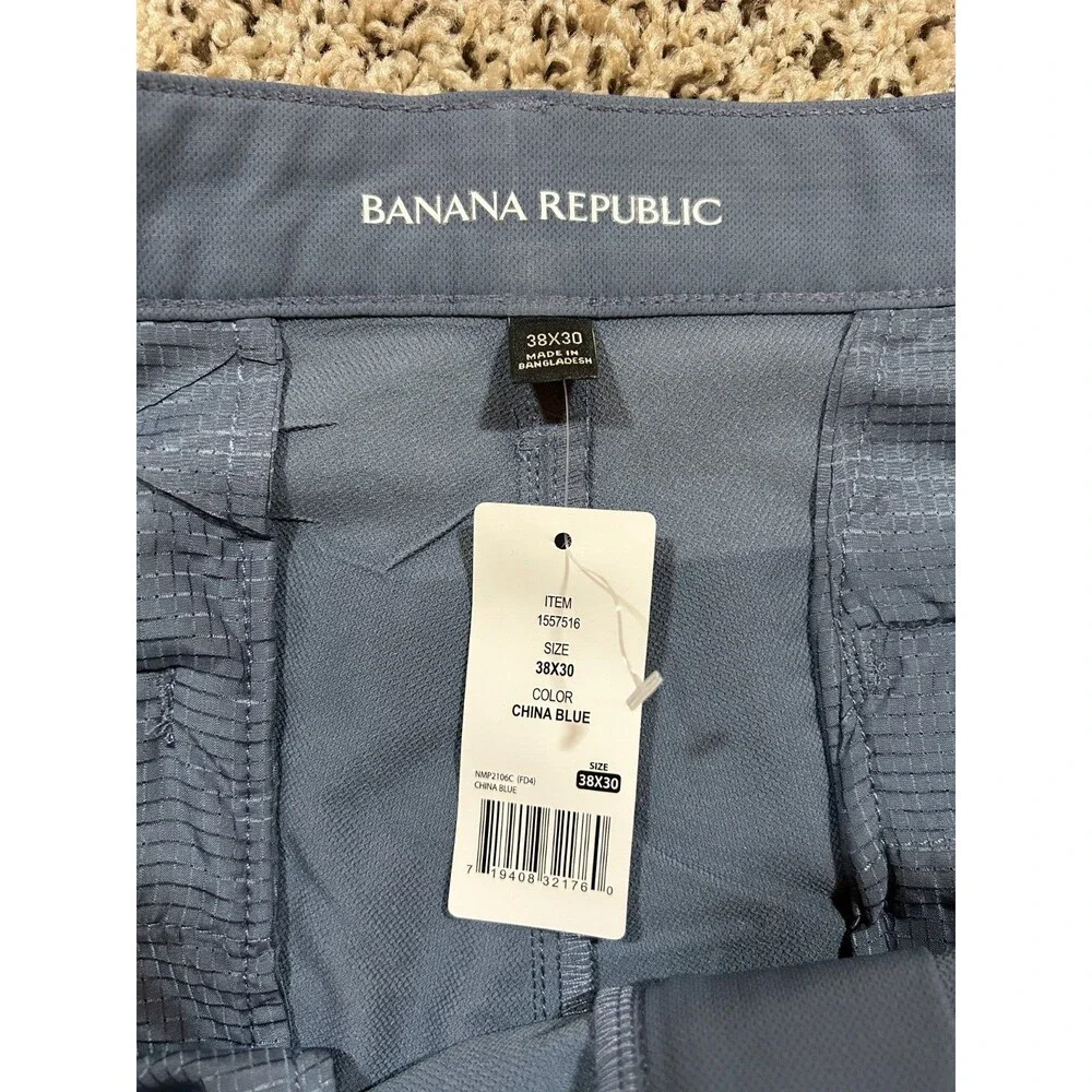 Banana Republic Pants Men 38x30 (Fits 38x29) Performance Bundle-Black and Blue